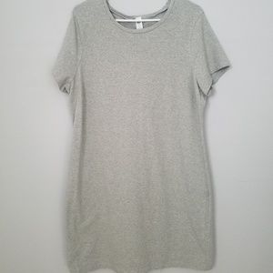 Old Navy Light Grey Basic Shirt Dress